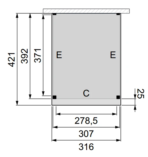 Hillhout Douglas Terrasoverkapping Premium 310 x 400 cm - Afbeelding 2